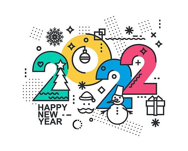 2022,Happy,New,Year,Trendy,And,Minimalistic,Card,Or,Background.
